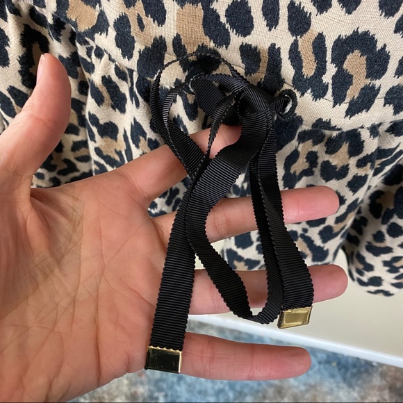 Kate Spade leopard terry hoodie peplum small - Picture 3 of 8